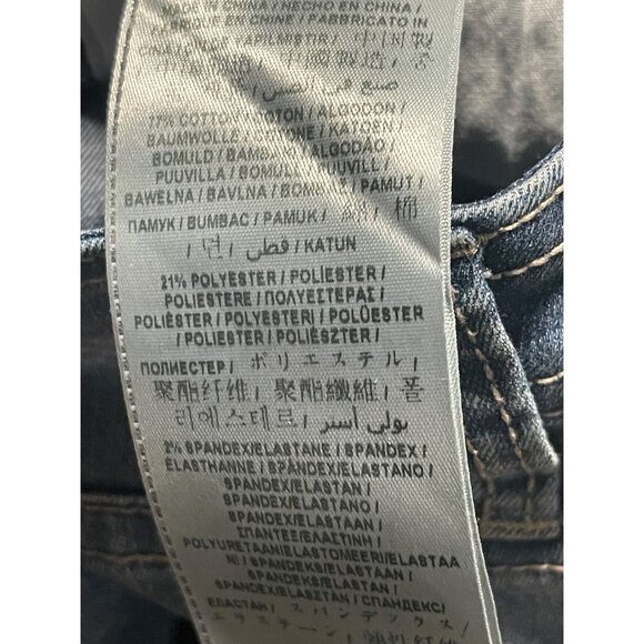 Guess Womens Blue Mid-Rise Cropped Skinny Jeans Size 25 Button Hem Stretch Denim - Picture 8 of 9